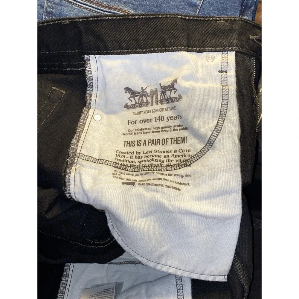 Levis Mens 505 Regular Fit Straight‎ Leg Jeans W36 L34 Black Denim